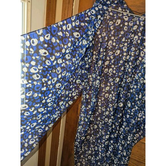 New cato womens one size cover up swim Pom Pom Blue Light Weight - Picture 2 of 8